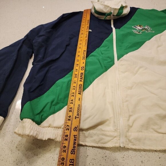 Vintage Columbia Notre Dame Fightin Irish Jacket Mens Large Color Block - Picture 5 of 8
